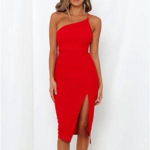 Hello molly Red Taking it Back Dress